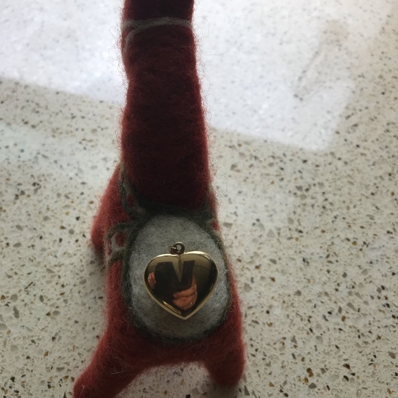 14kt gold pendant w/ sterling silver and carnelian - Picture 4 of 4